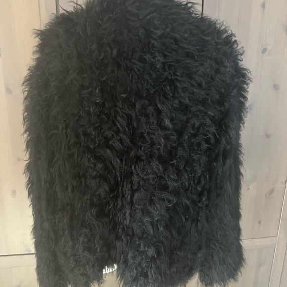 RAVN black 100% knitted lamb fur jacket size M - Picture 2 of 8